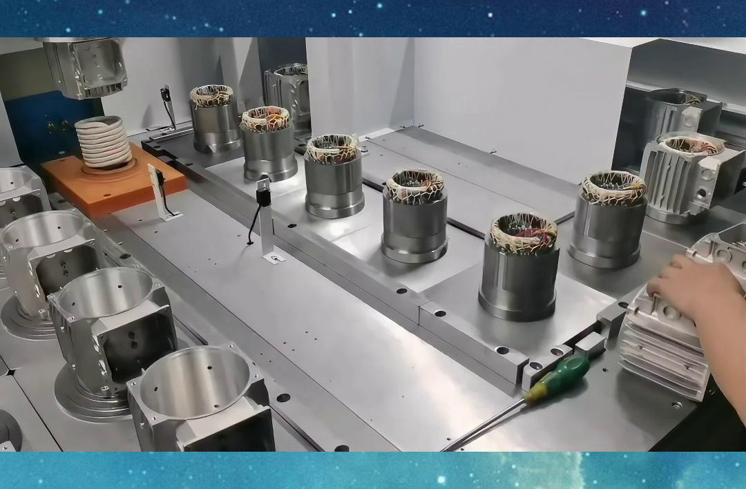 電機殼熱套熱配合成套設(shè)備全自動化操作，從而保證過盈